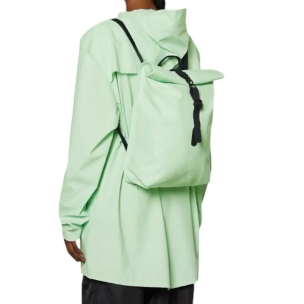 RAINS Backpack Rolltop Rucksack Mini Mineral Hike Waterproof Mint Green Gorpcore